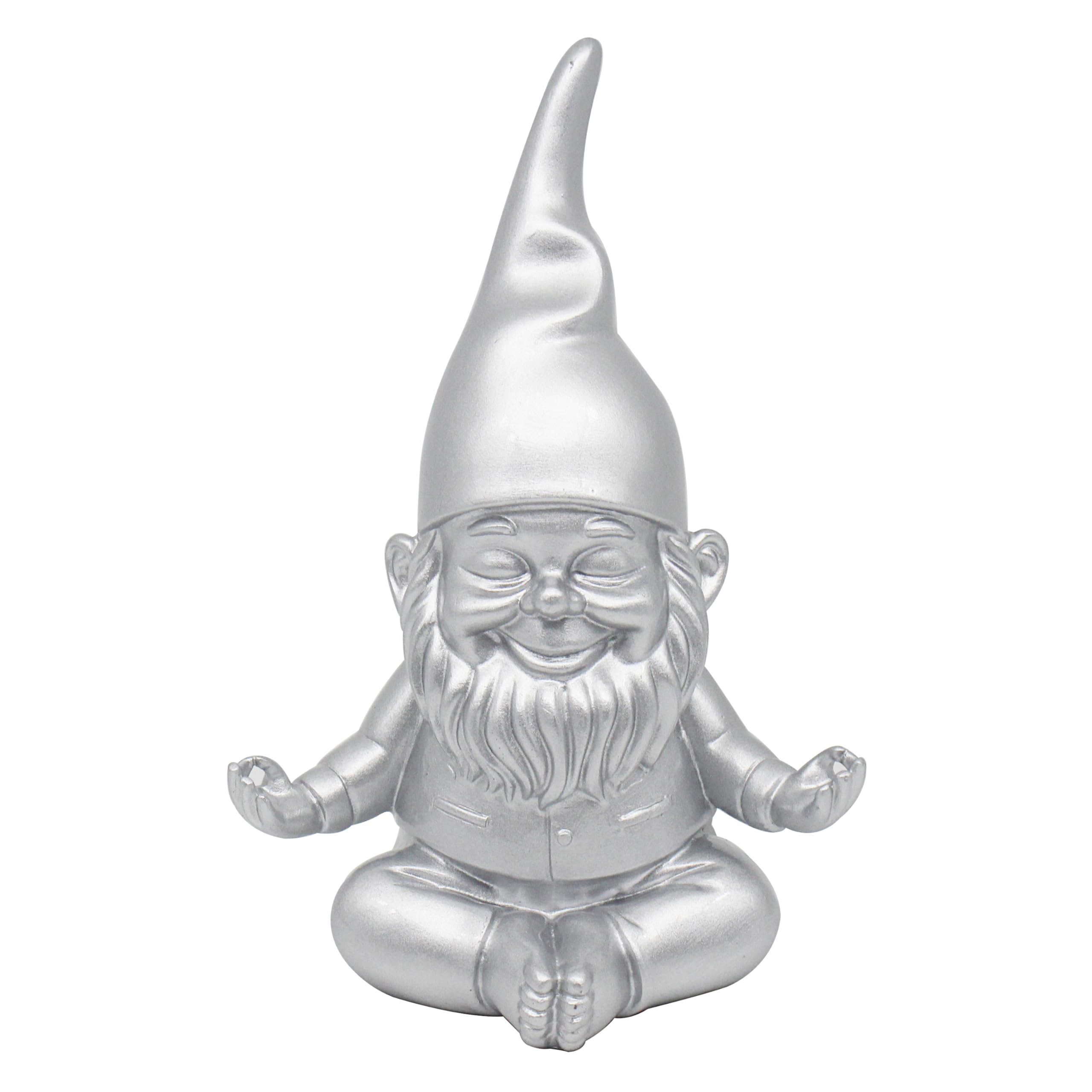 Lesser & Pavey Gnomes Home Decor Figurines & Ornaments For Home & Office | Decorative Home Accessories Statues For Indoor & Outdoor | Lovely Gifts for Women & Men Yoga Pose Silver โ image 1