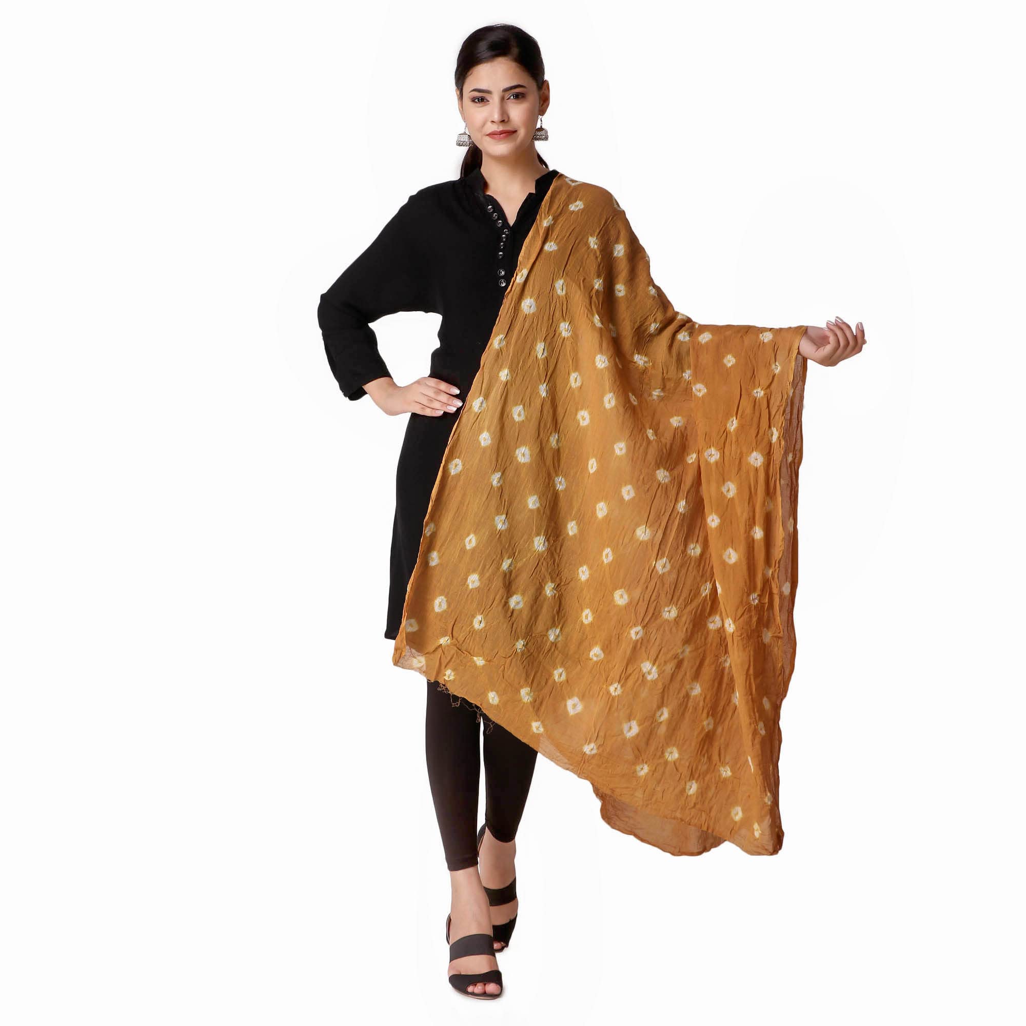 Traditions BazaarWomen's Tie-Dye Pure Cotton Dupatta