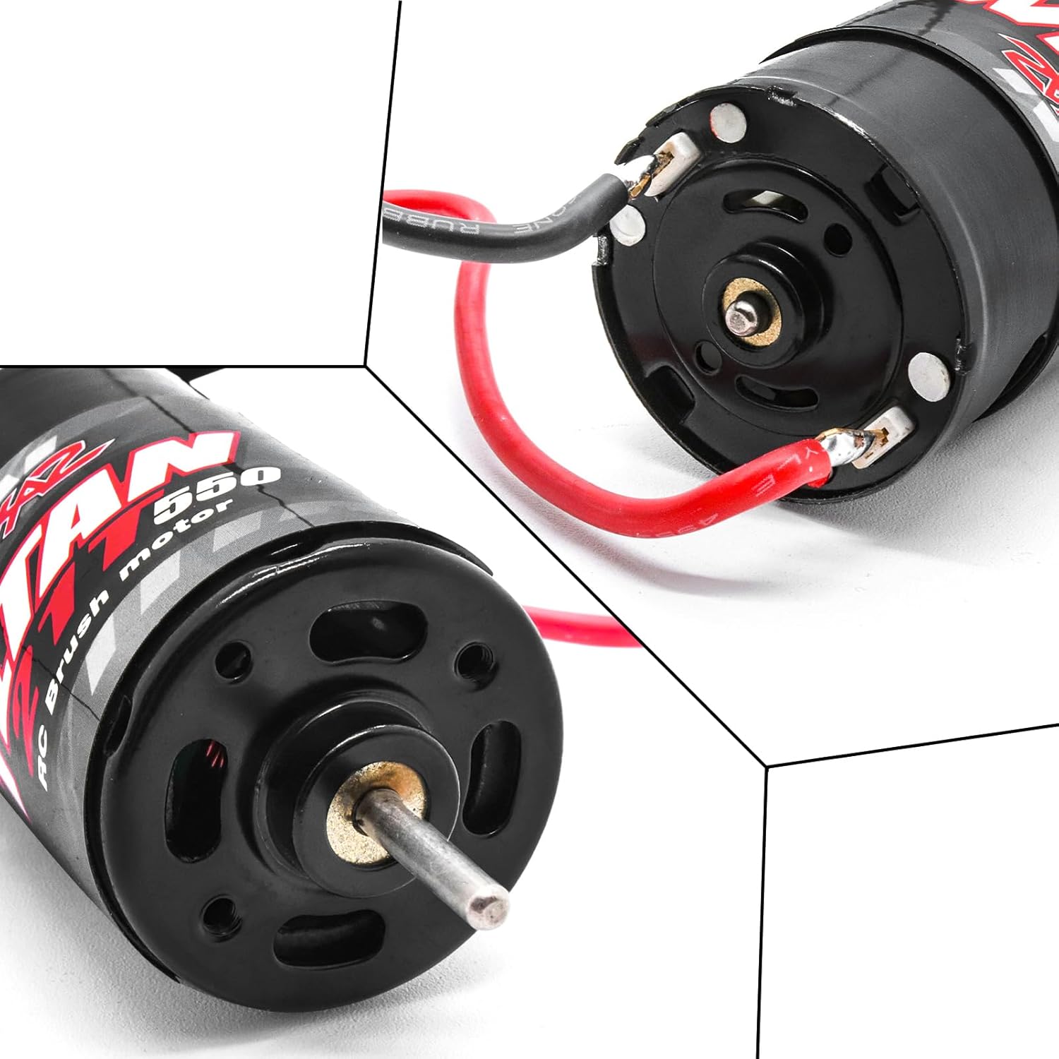 RC Car 550 55T Motor Brushed High Torque Waterproof Motor for 1/10 RC Crawler Axial SCX10 AXI03007 JL 90046 TRX4 TRX6 RC Car Boat Motor 550 Brushed Suitable for Climbing Off-Road