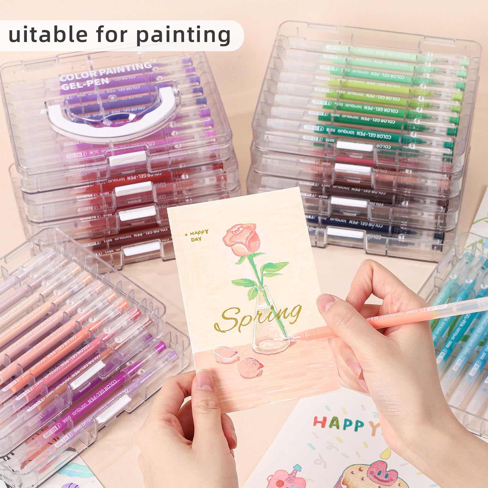45/72 / 99 Farben Bunter Gelstift Mehrfarbiger Journalstift 0, 6 mm Nadelspitze für Farbcodierung Scrapbooking Kunst Zeichnung Planer