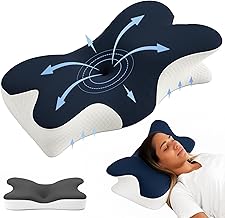 Neck and Neck Pillow, Memory Foam Pillow, Cervical Pillow, Ergonomic Pillow, Orthopedic Pillow, Anti-Snoring Pillow for Side Sleepers, Back and Mouth Down