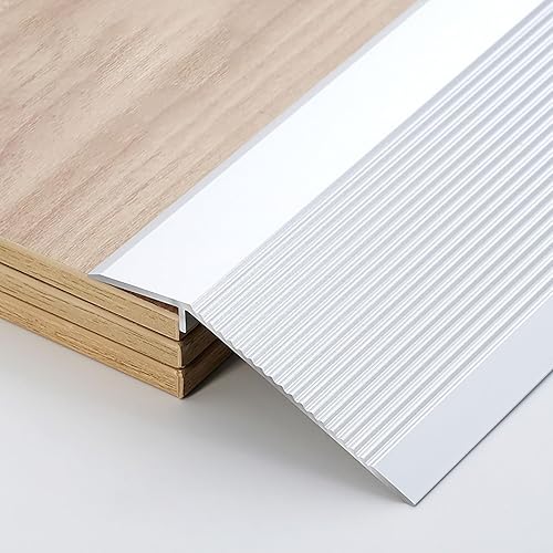 Miniatura 9 de Tira de umbral de transición antideslizante extra ancha, barra de cubierta de costura de puerta para suelos irregulares, rampa reductor de borde de