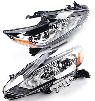 Halogen Headlights Headlamps Assembly For 2016-2018 Nissan Altima 2.5L Base/S/SR/SV/SL NON-3.5L Models Front Head Light Lamp, 260609HS0A 260109HS0A (Driver + Passenger Side)
