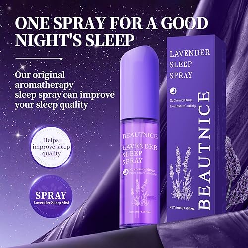 Miniatura 2 de Spray de lavanda para dormir, ayuda natural para dormir sin químicos  1.7 fl oz calmante almohada niebla para relajación y mejor sueño