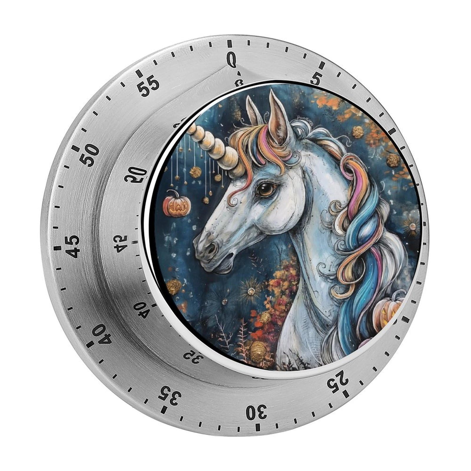 Pumpkin Unicorn Kitchen Timer Magnetic Countdown Countup Timer for Cooking Baking 8x8cm