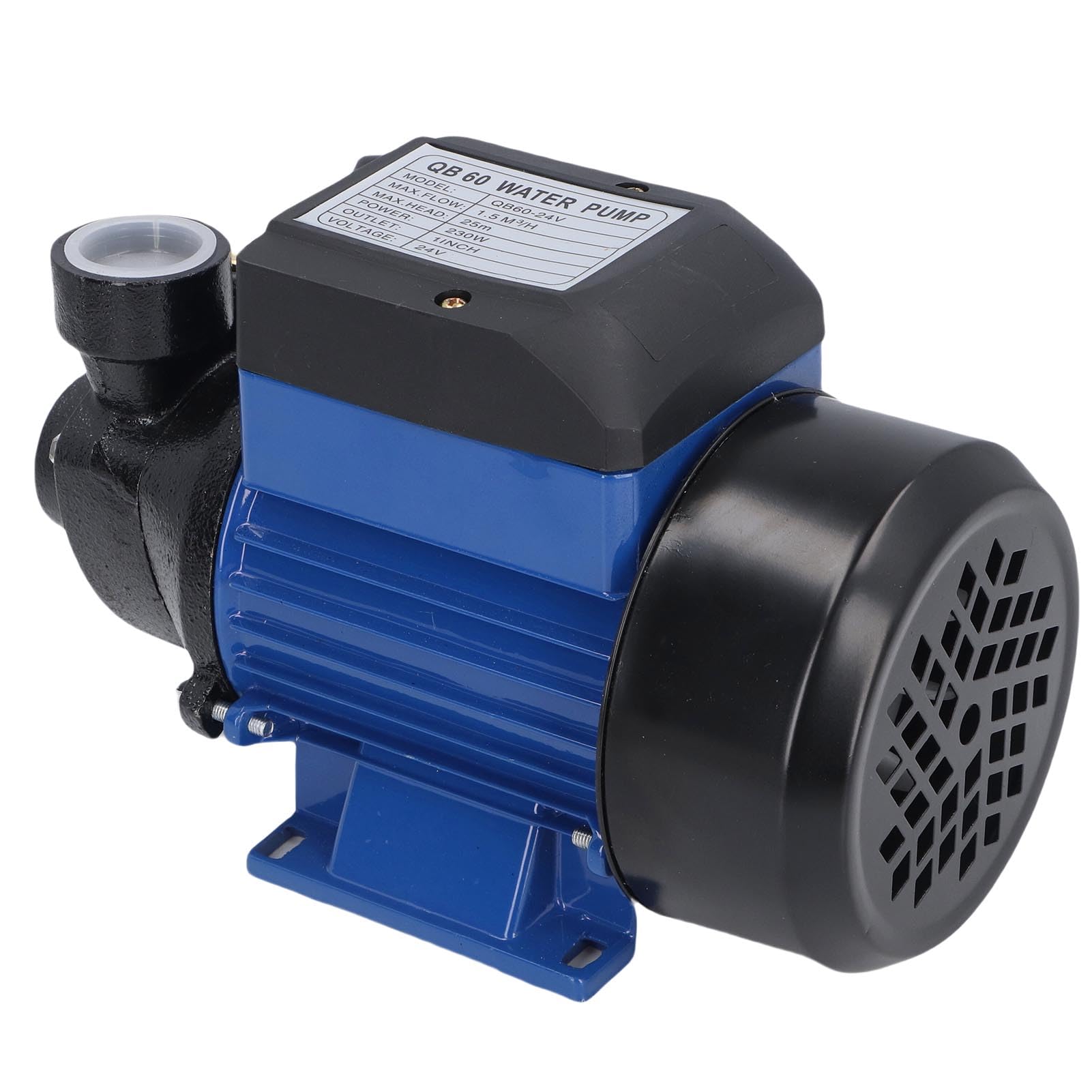 SIXRUN Bomba de Pozo Solar Bomba de Agua Solar de Hierro Fundido 230 W 25 M de 1,5 M3 H Flujo Sumergible de Doble Rodamiento de Bolas para Riego Transferencia de Agua Pozos Poco Profundos