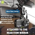 Sportway S70 Dash Cam Mount, Mirror Dash Camera Mount Holder, with 6pcs Joints, for Rove APEMAN CHORTAU Roav Nexar iiwey YI Z-Edge Old Shark KDLINKS Crosstour Falcon Zero... Most Car Cameras