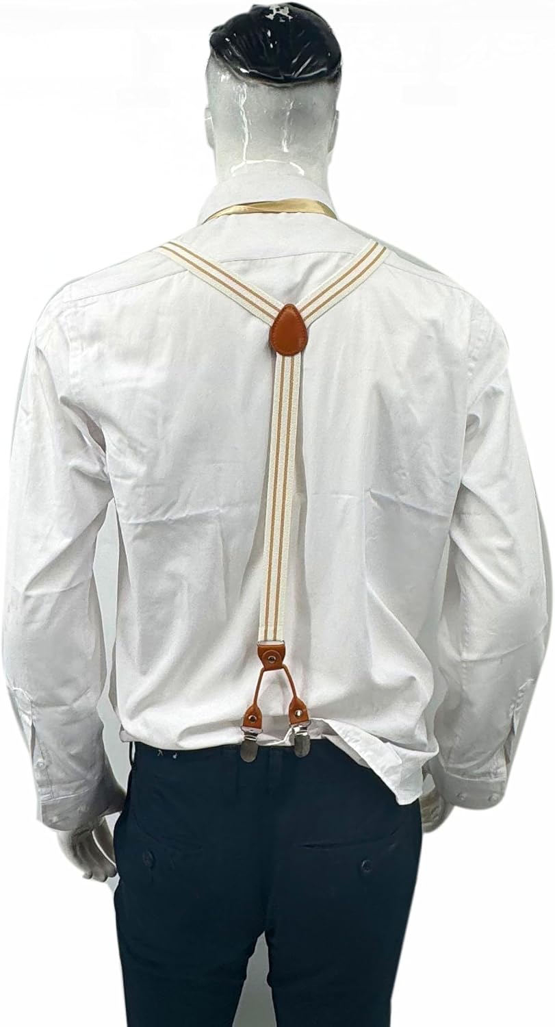 Men's Suspenders Bowtie Set Elastic Y Shape Style Women's Suspenders Bowtie For Wedding&Formal Events