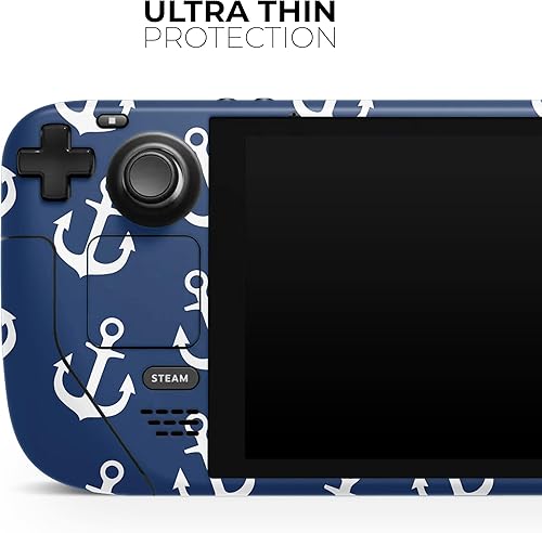 Miniatura 4 de Design Skinz - Compatible con cubierta de vapor - Calcomanía protectora de vinilo extraíble resistente a los arañazos - Micro anclajes azul marino y