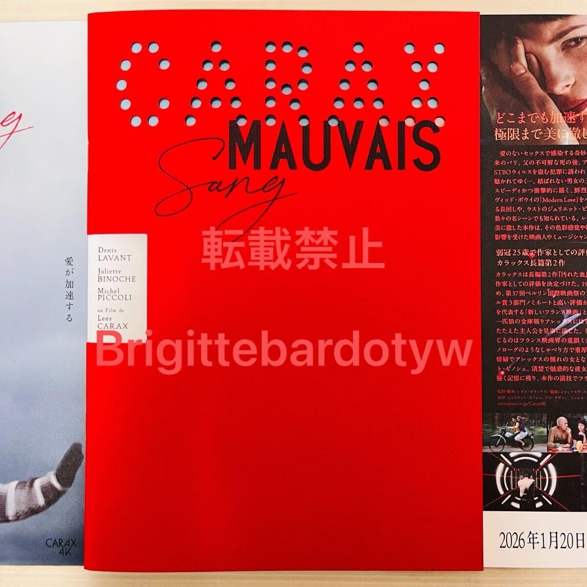 未読 映画 汚れた血 4Kレストア版 パンフレット レオス・カラックス ジャン=イヴ・エスコフィエ ジュリエット・ビノシュ ドニ・ラヴァン
