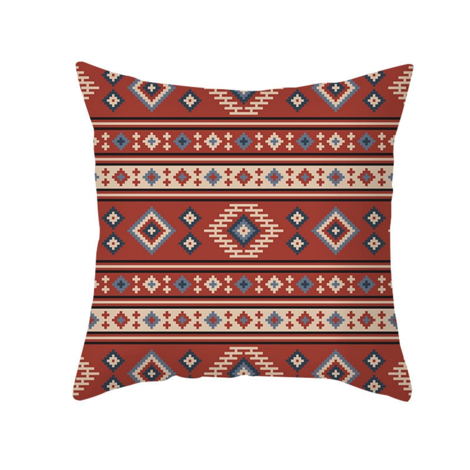 wxlmom Cushion Covers 40cm x 40cm Blue Geometry Pillowcase Invisible Zipper