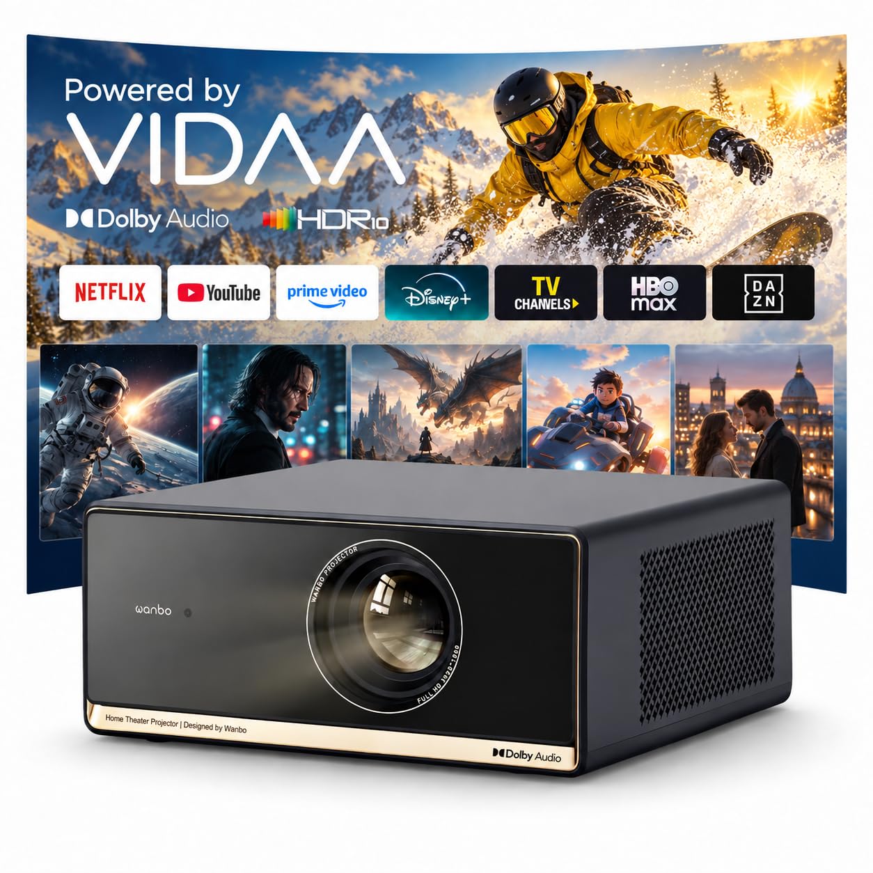 Wanbo Projector X5 Pro 本体 Amazon.com: Wanbo X5 Pro 1100 ANSI Smart Projector 4K HDR10 Dolby