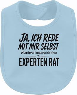 Ja Jag pratar med mig själv uttalande baby haklapp | Sarkasm humor humor roliga självsamtal arrogant klubbspel självsäker kontor kollega jul vintage retro