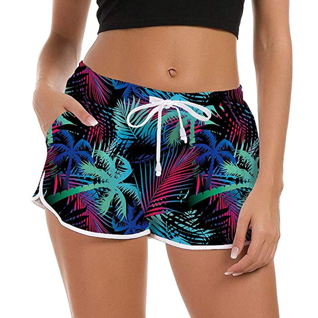 Bikini da Donna novità String Pattern Stretch Quick Swimsuit Short Board Women Dry 's Set, Celeste, L