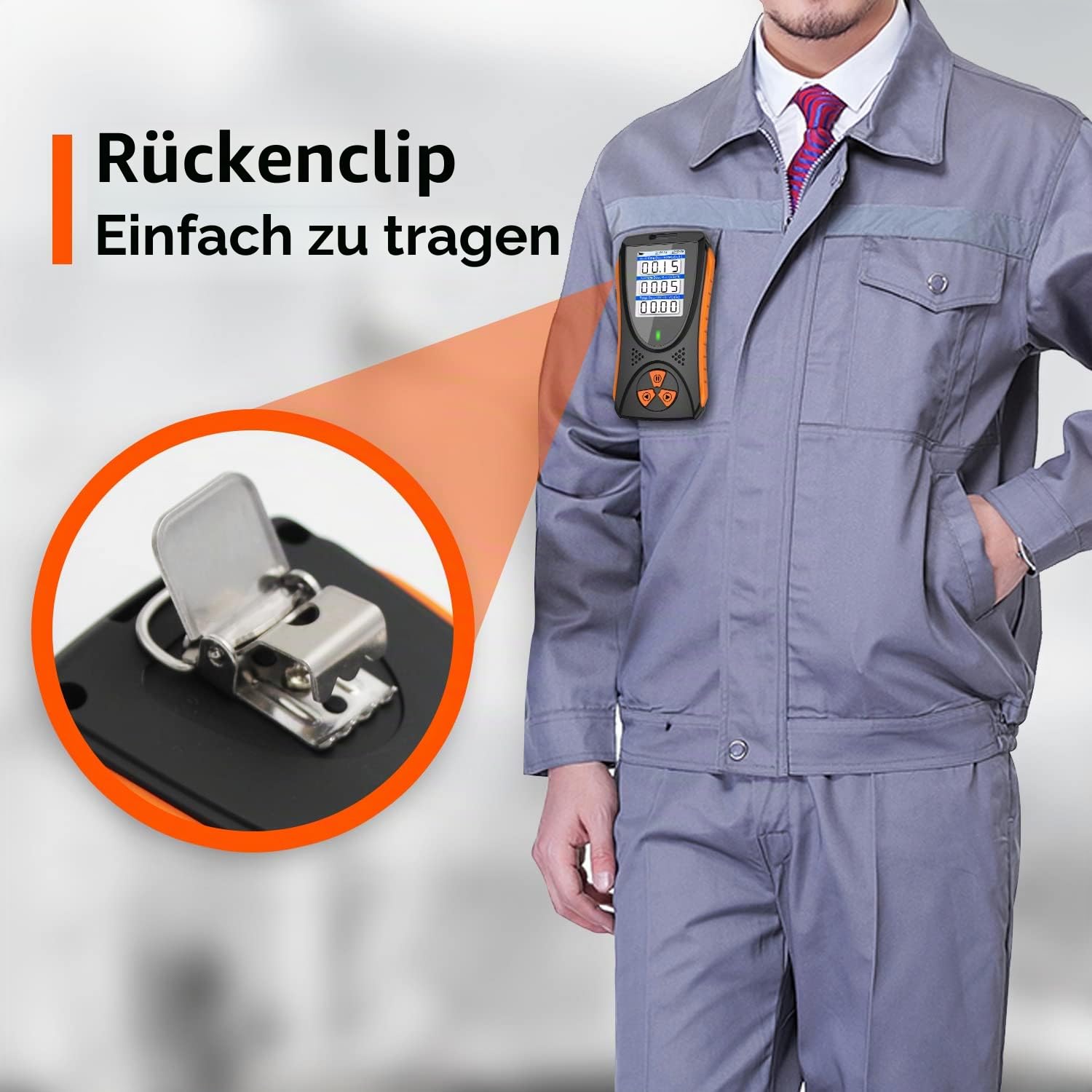 Geigerzähler, HFS-10 Geigerzähler Radioaktivität Strahlungsmessgerät, Beta Gamma Röntgen, Tragbarer Wiederaufladbar Dosimeter Strahlungsdetektor mit LCD -Display