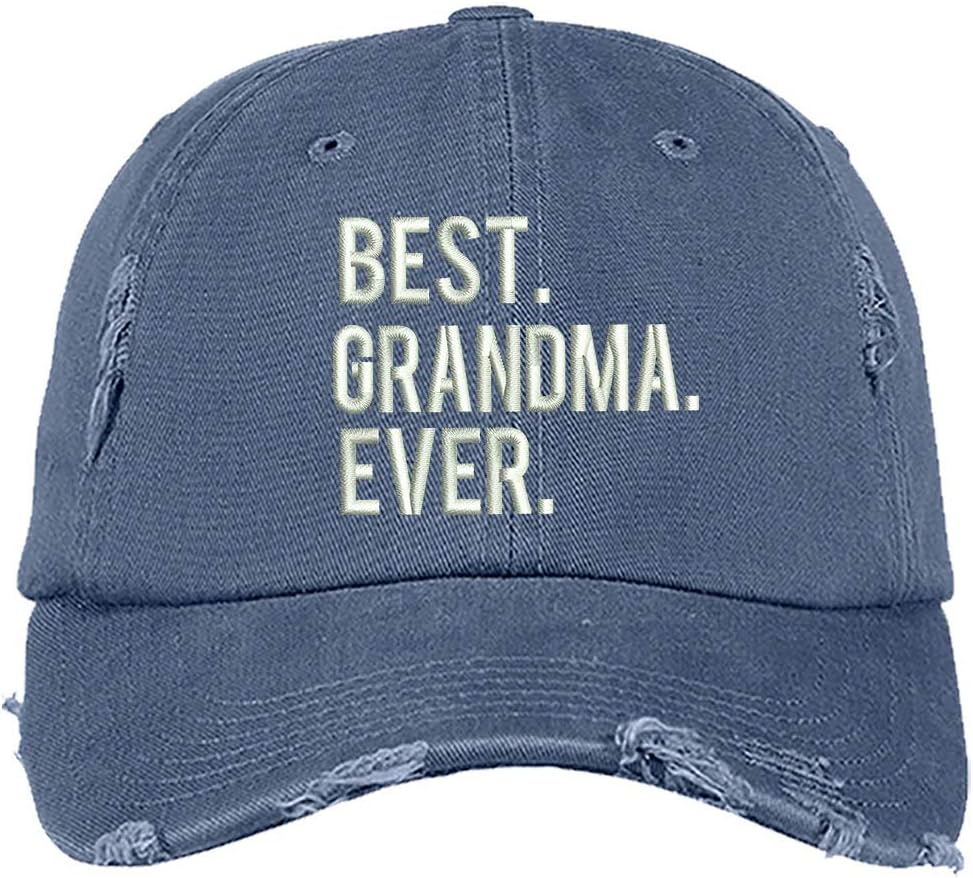Best Grandma Ever Distressed Baseball Cap - Unisex Baseball Cap