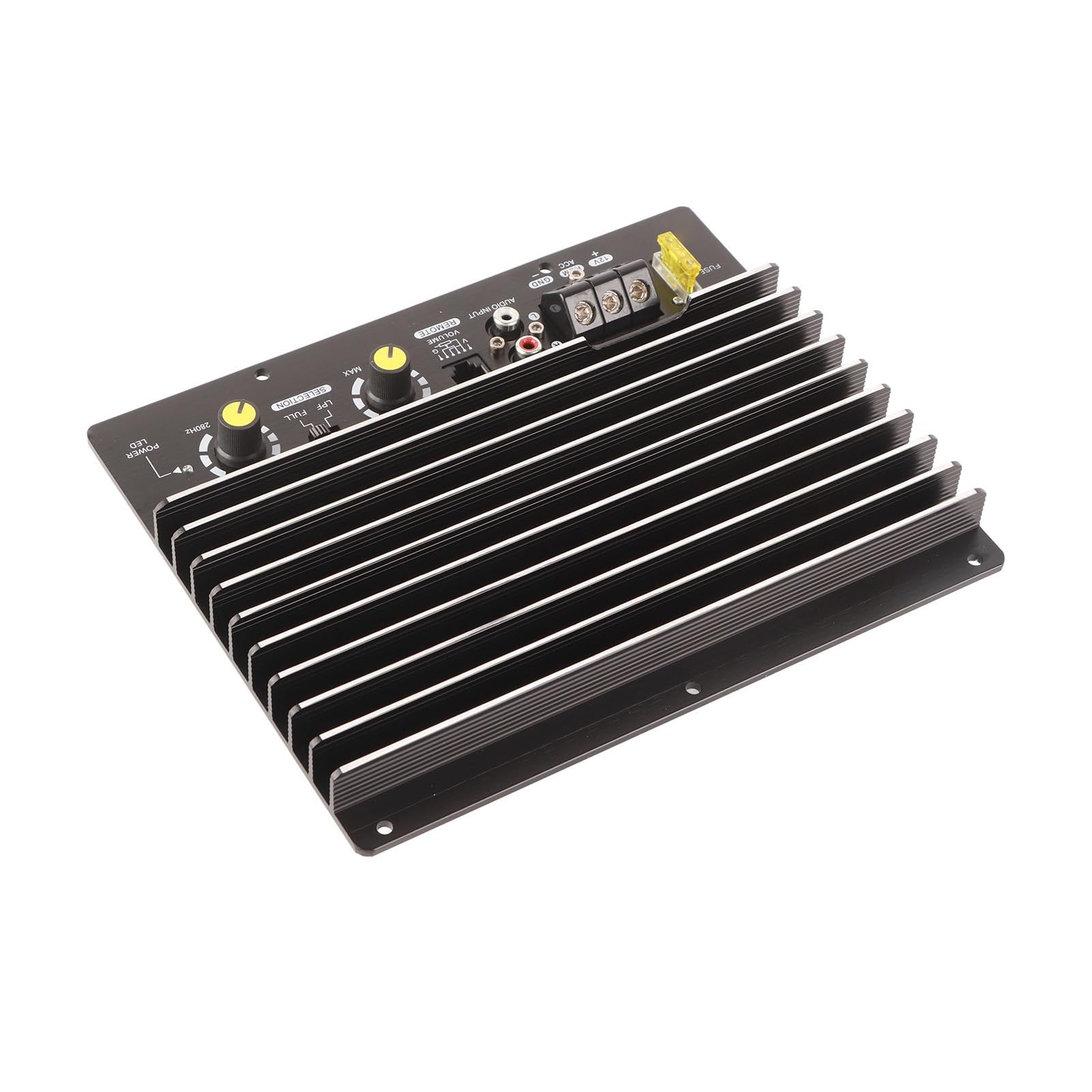 Keenso Auto Subwoofer Board di Bass Auto 1000W in Lega di Alluminio Ad Aluminazione Ad Alte Prestazioni per Amplificatore per gli Altoparlanti per 12v, Offre Intrattenimento Meraviglioso, la