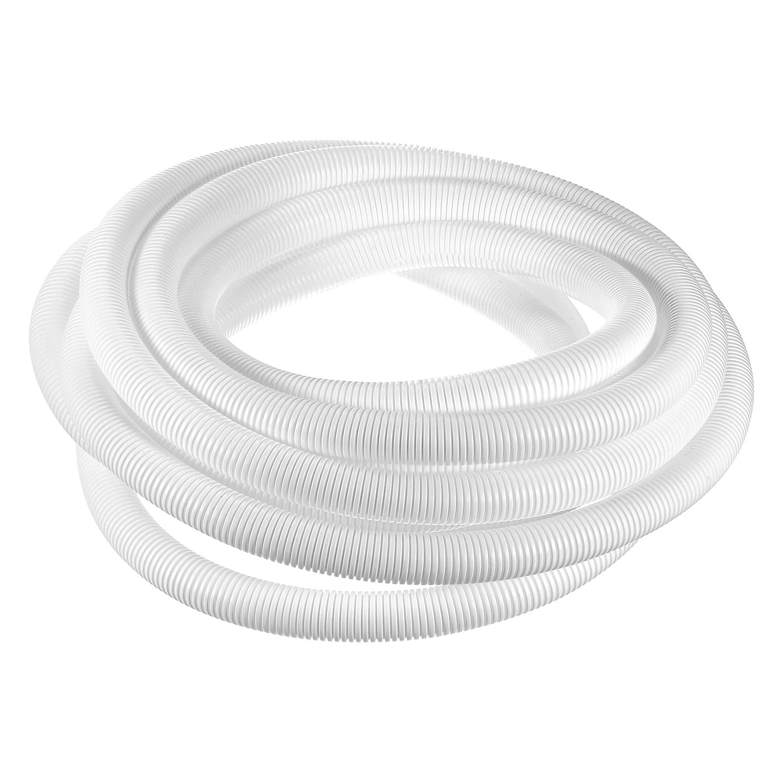 QUARKZMAN 7,62m-21mm Wellrohr Geschlitzt Kabelschutz Kabelschutzschlauch Kabelrohr Kabelschutzrohr Flexrohr Kabelkanal Flexibel Leerrohr für Erdkabel Weiß