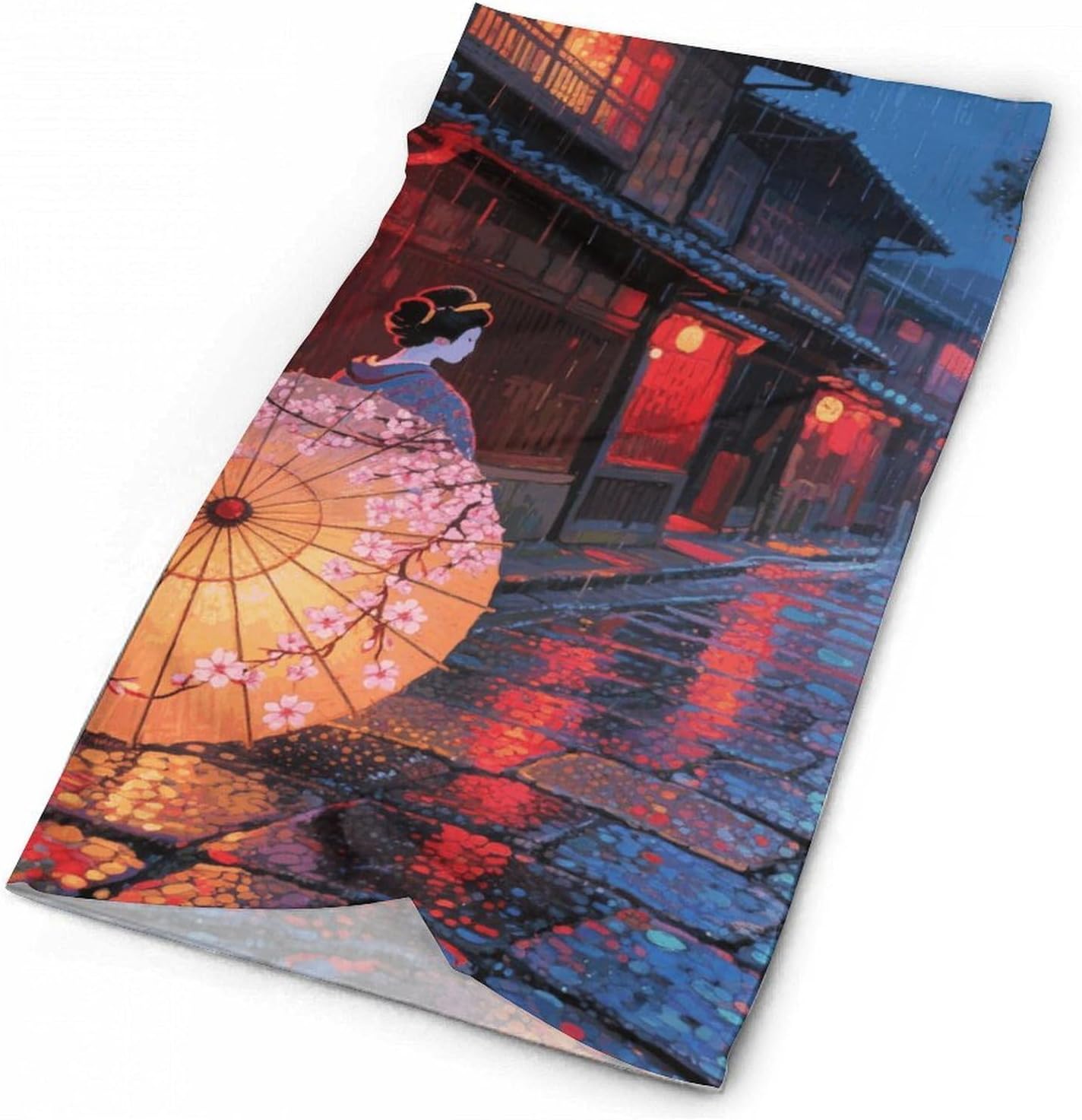 Geisha Paper Umbrella UV Protection Bandana Neck Gaiter Face Mask