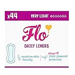 Flo - Daily Liners (44 Pack) Very Light Flow - Wrapped, Ultra-Thin - Natural, Absorbent, Soft & Breathable - Made with Organic Bamboo - Panty Liners for Women - Fragrance Free - Vegan & Cruelty Free