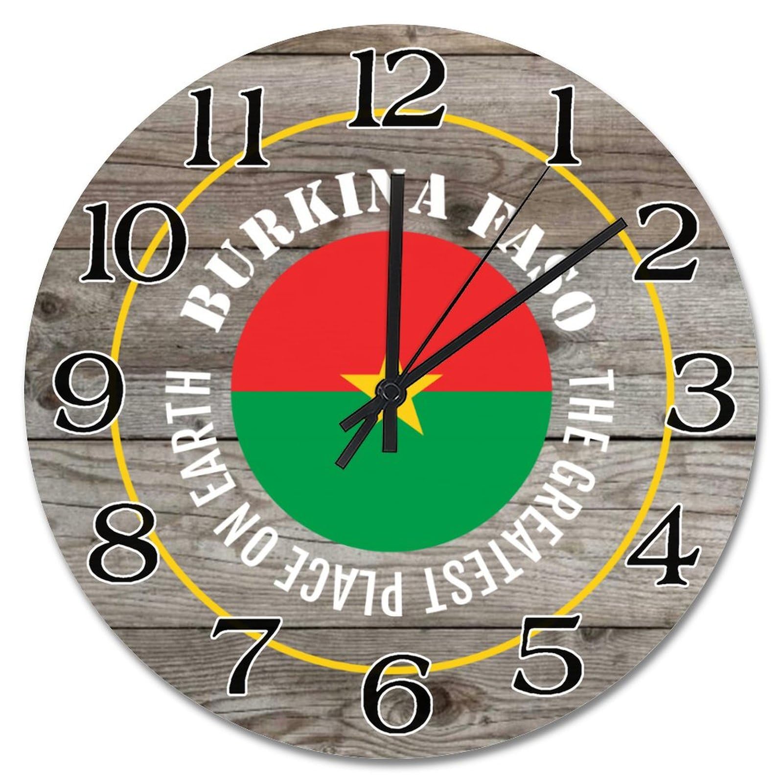 Horloge Burkina Faso : rompez la monotonie de vos murs blancs avec originalité