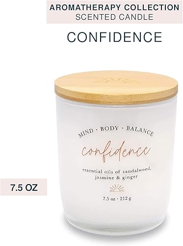 Miniatura 3 de Studio Oh! Confidence - Vela de aromaterapia de mezcla de cera de coco y soya de 7.5onzas en frasco, para el hogar y la oficina, dura hasta 40horas,