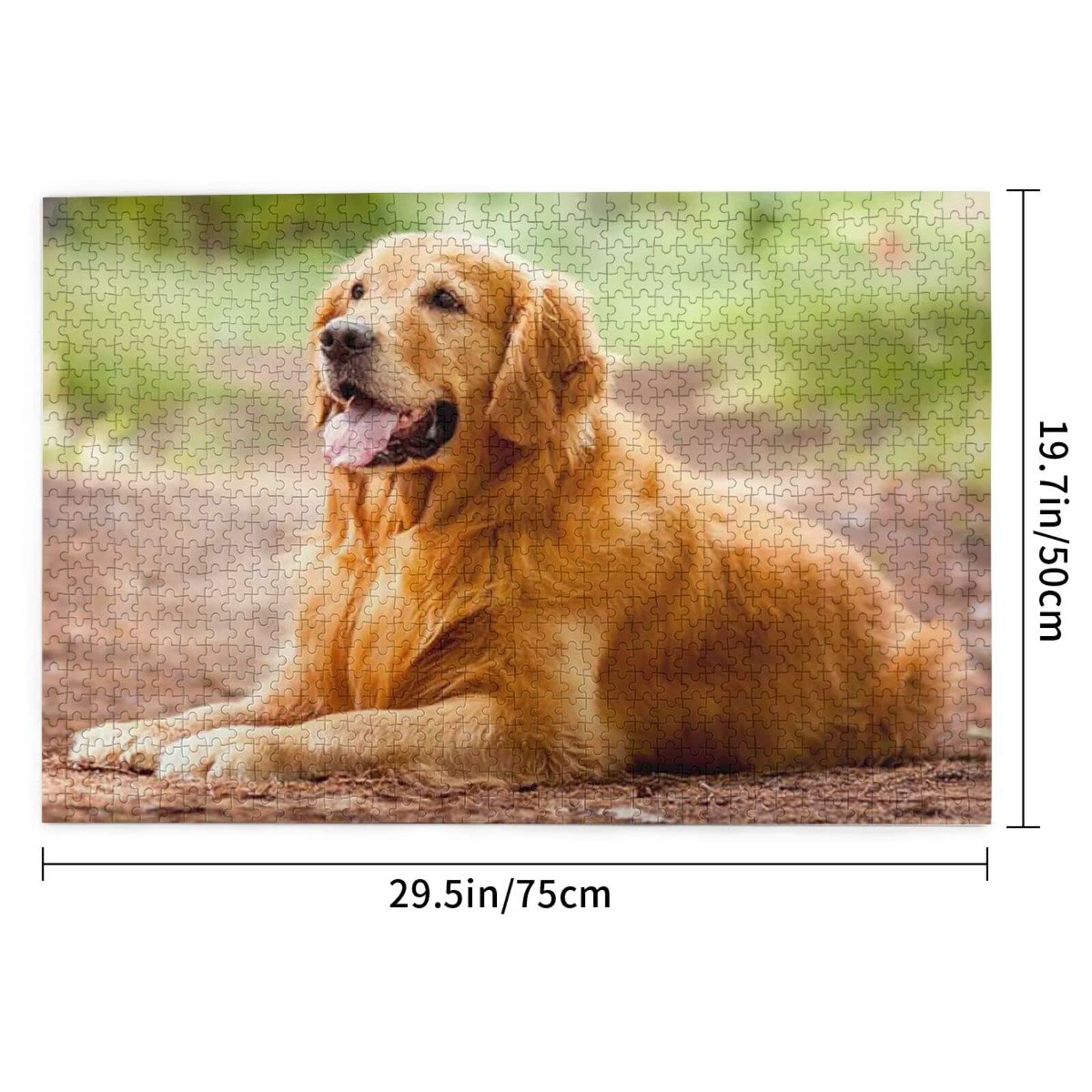 1000-Piece Jigsaw Puzzle - Golden Retriever 'God Once Said' Art, Wooden Puzzles For Adults & Kids - View #3