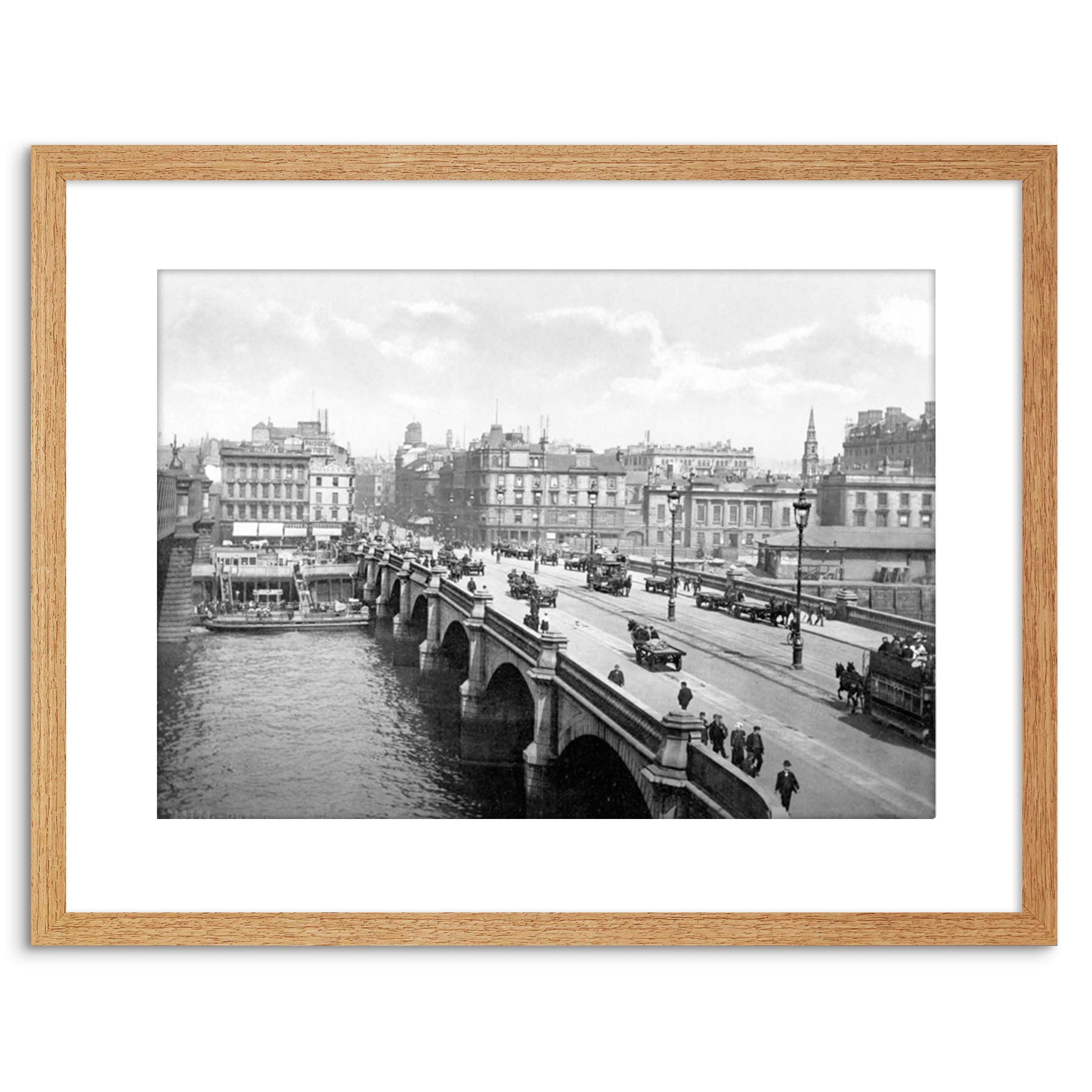 Wee Blue Coo VINTAGE PHOTO GLASGOW BRIDGE SCOTLAND FRAMED PRINT F97X3517