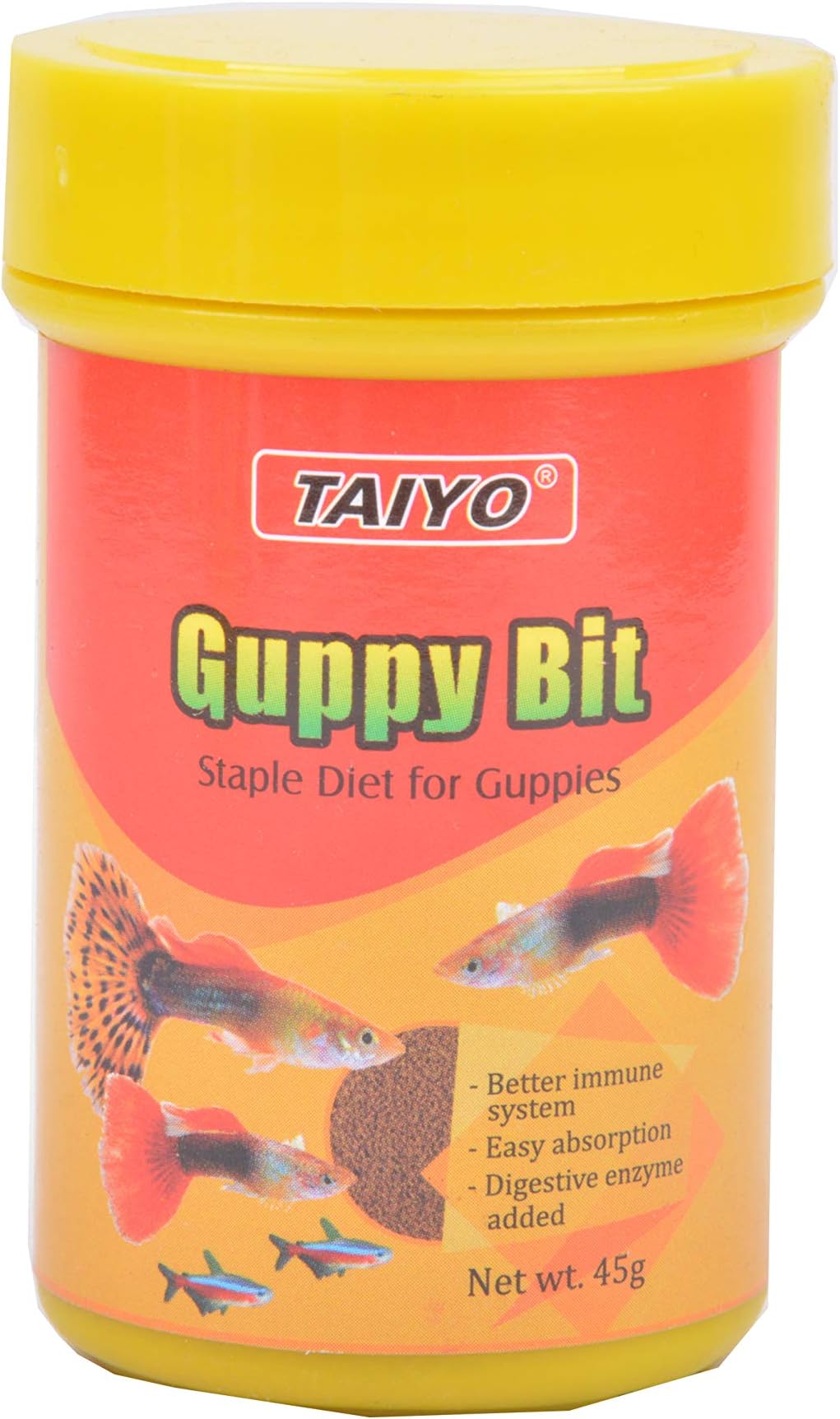 Adult Guppy Bit Guppy Fish Food. Staple Diet for Guppies. Powerful Color Enhancing Diet for All Guppies, Excellent Quality, The Best Guppy Fish Food!!, 45 g (Pack of 3)
