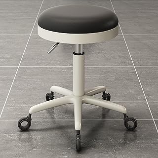 Swivel Rolling Stool Stools,Rolling Shop Stool with Wheels, Swivel Salon Stool Chair Adjustable Drafting Stool,Work Bench Stool(Gray)