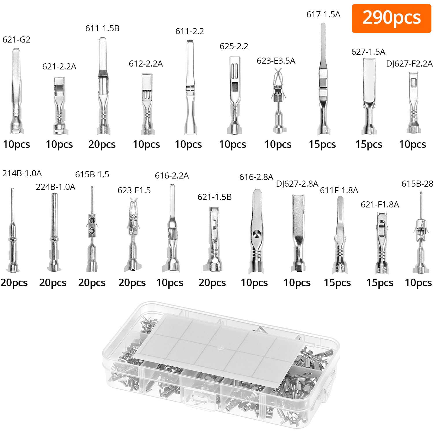 QWORK® 708 Stück KFZ Stecker Wasserdicht Set, 1/2/3/4/5/6 Polig Kabel Steckverbinder Stecker, für KFZ LKW Motorrad
