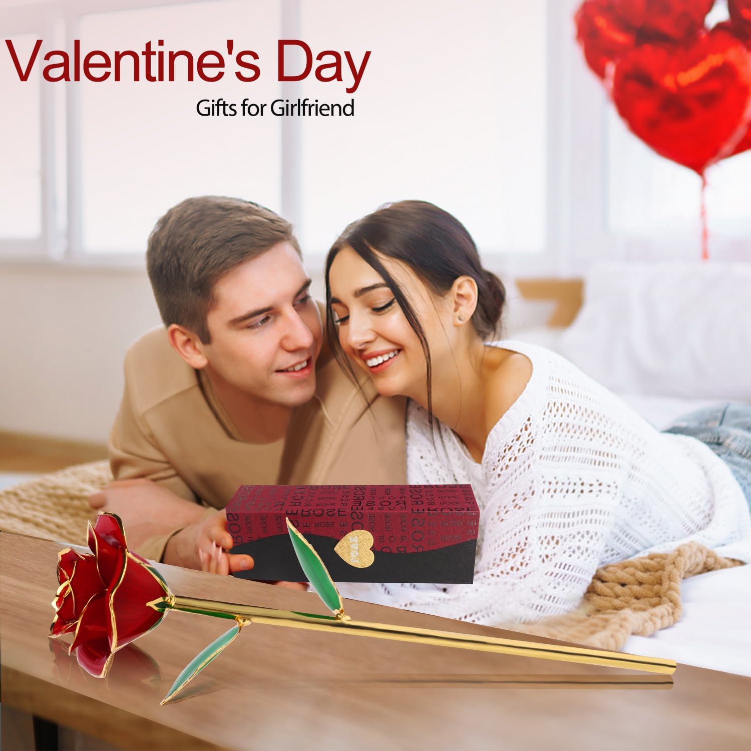 Gold Dipped Rose 24k Red Gold Plated Rose - Everlasting Long Stem Real Rose Exquisite Holder, Romantic Gift for Valentine's and Mother's Day, Gfts for Her Anniversary - Image 6