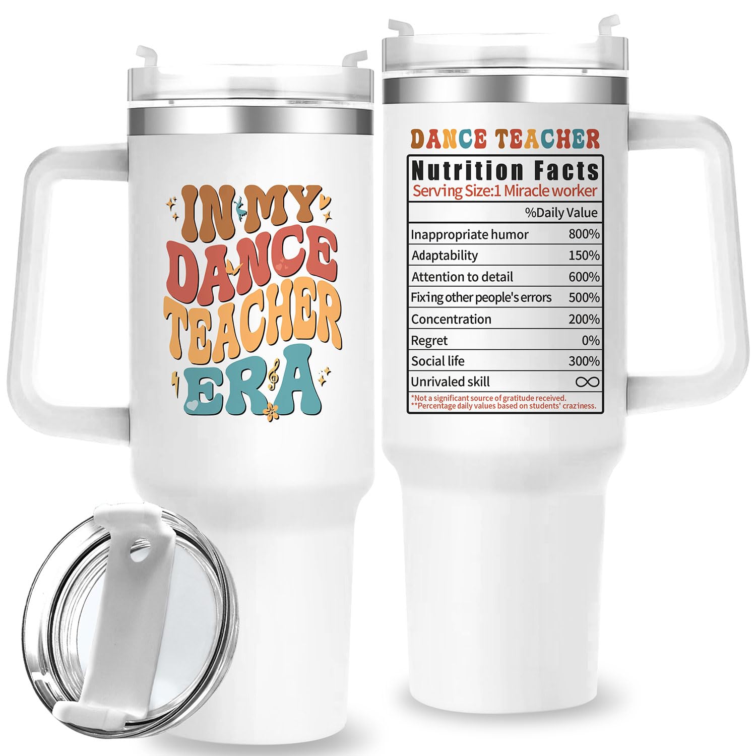 Dance Teacher Cup Tumbler with Handle 40oz