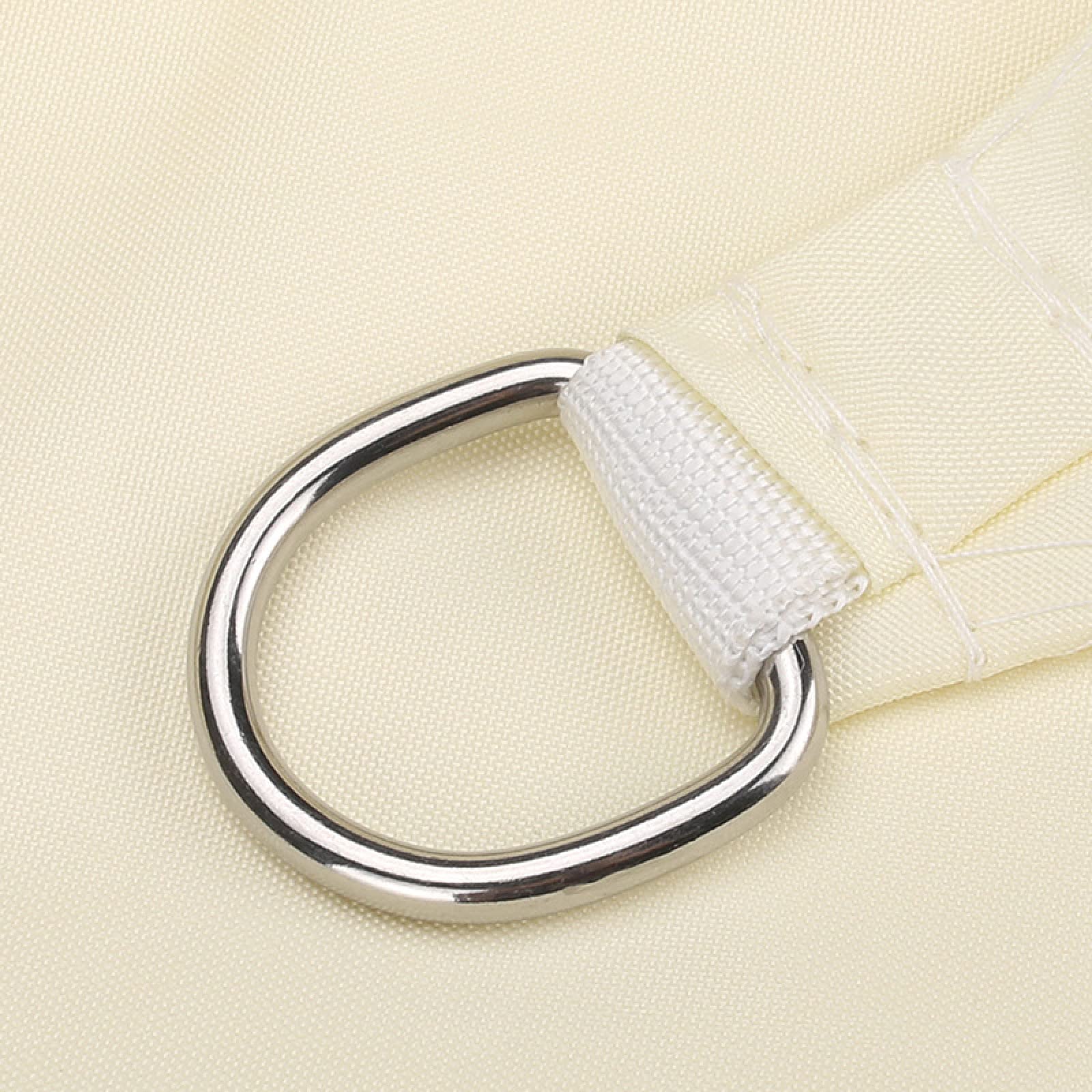 HIONRE Auvent RéSistante Aux ImperméAble,Voile D'ombrage Triangulaire Coupe-Vent, Auvent De Protection Solaire Imperméable,Beige,3X3X4.3M,Résistant et Respirant Voile d'ombrage
