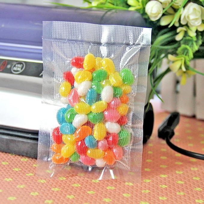 100 bolsas al vacío pequeñas 2.7x3.9 pulg para alimentos miniatura 2