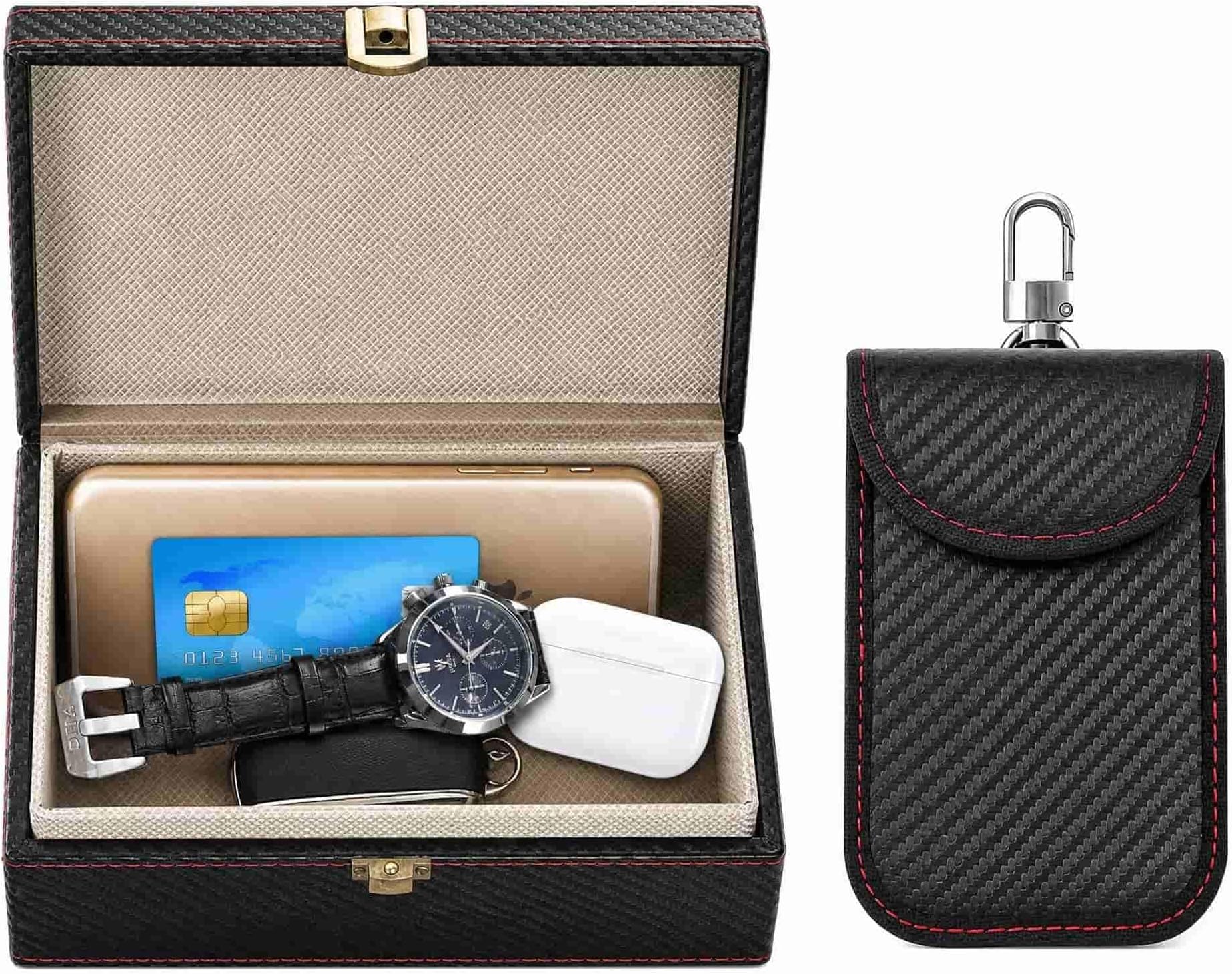 Faraday Box for Car Keys RFID Signal Blocker Box Faraday Blocking Pouch