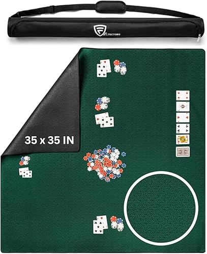 Miniatura 9 de Tapete de juego de mesa para mesas de 32 x 32 pulgadas, tapete Mahjong con bolsa de transporte, tapete de juego de neopreno, cubierta de mesa