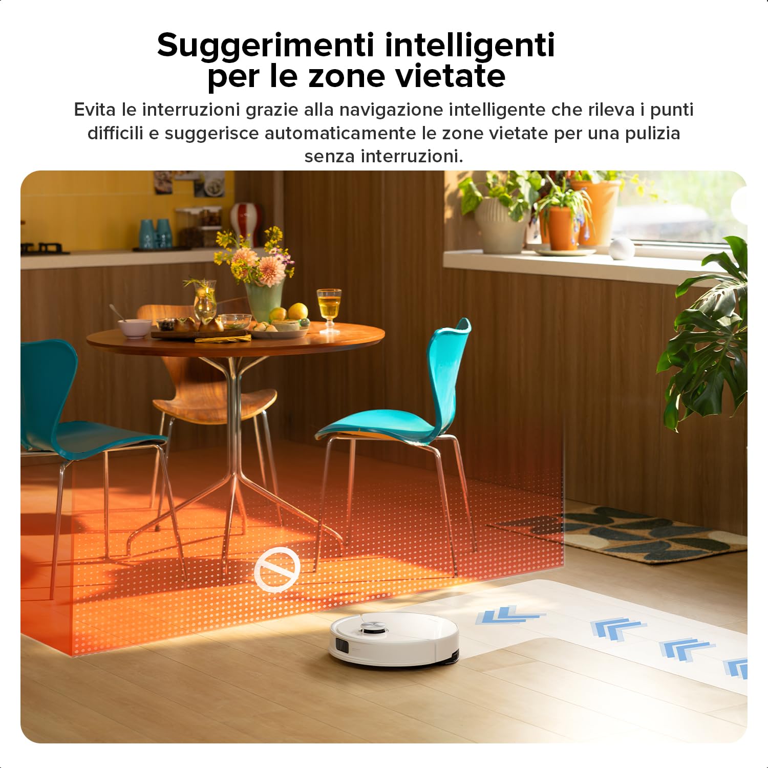 roborock Q10 S5 Robot Aspirapolvere, 10.000Pa, Panno Sollevabile, Pulizia VibraRise 2.0(3000 volte/min), Anti-groviglio, Evitamento degli Ostacoli, Strategie dei Tappeti, Controllo APP, Bianco