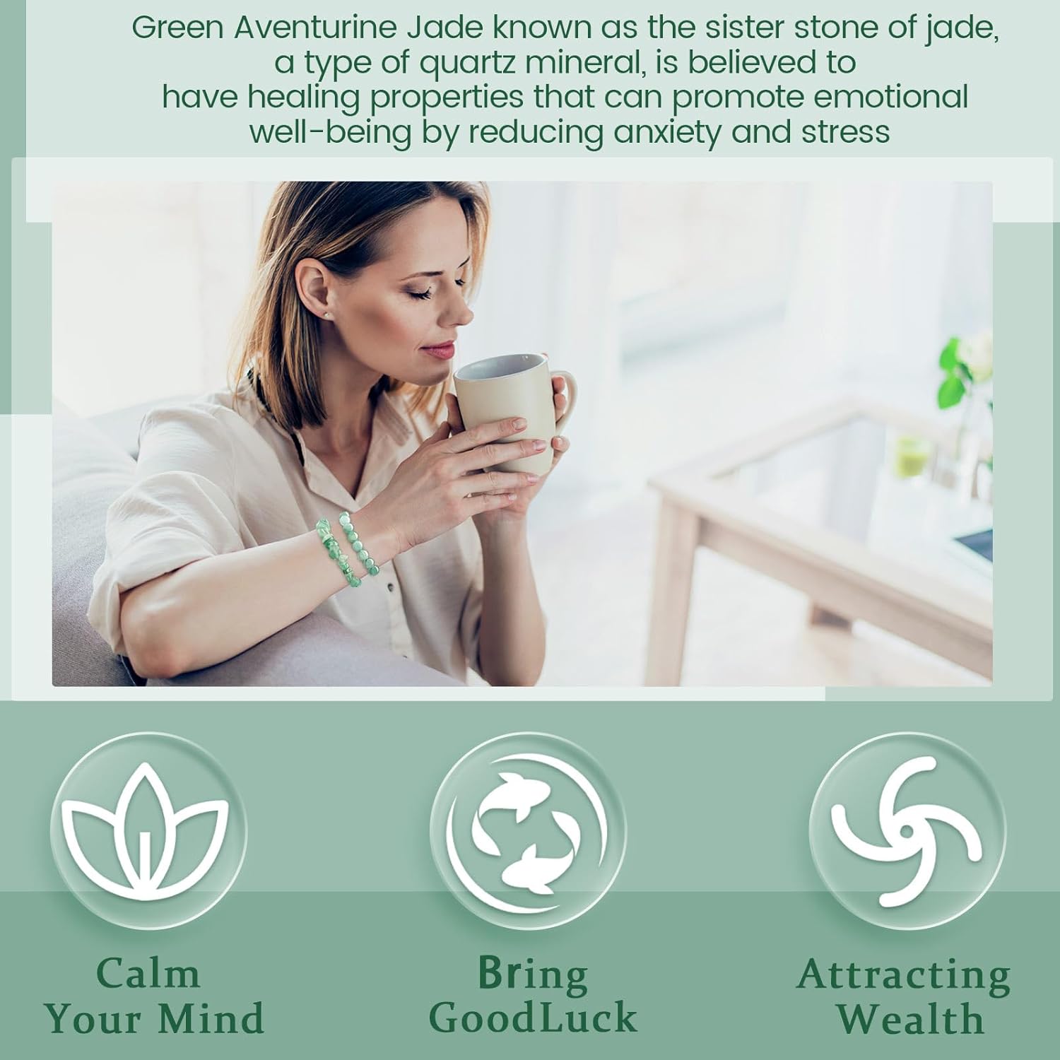 Landical 4 Pcs Jade Bracelet - Image 6