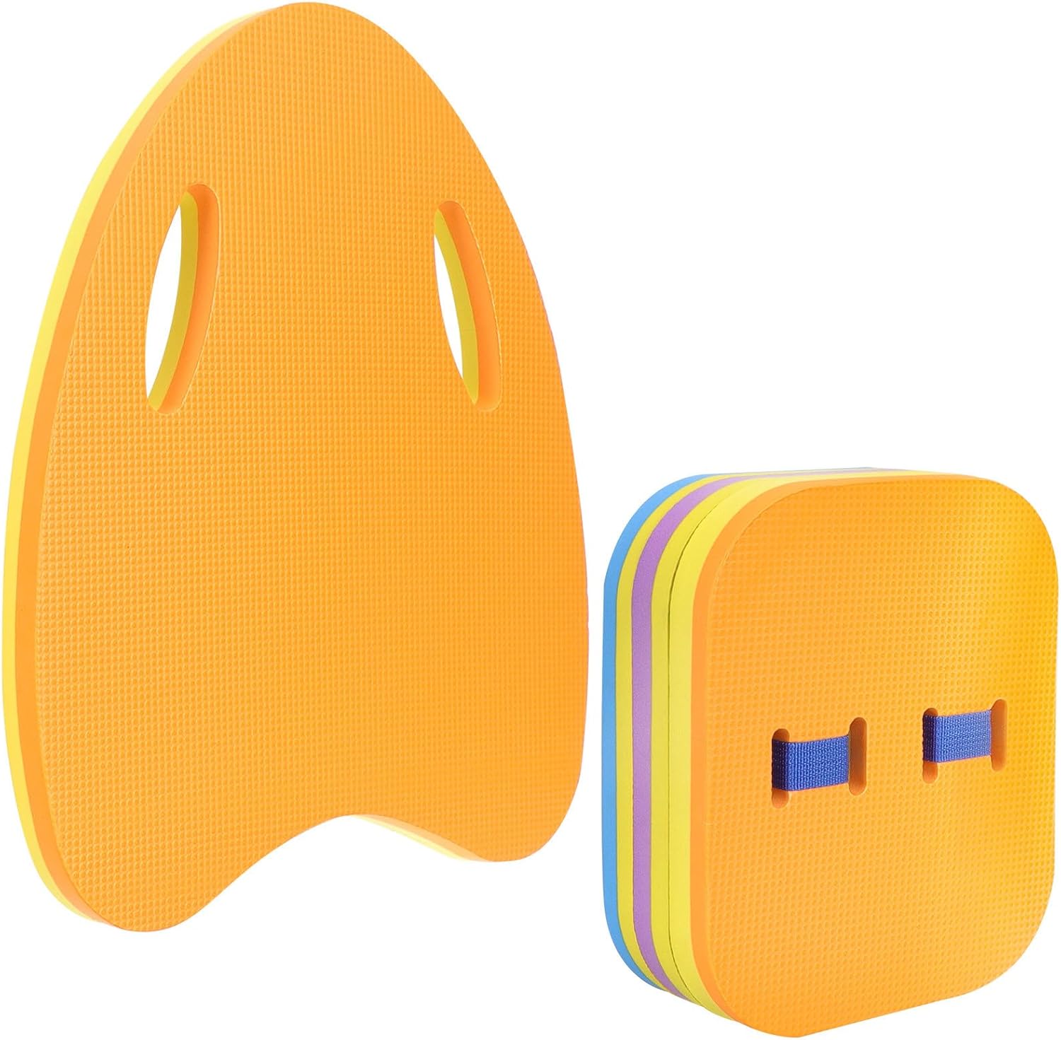 Homoyoyo Swimming Training Float and Pool Kickboard Set and Adults, 2pcs Orange Backboard and Small Float, Beginner Swim Aid for Water Safety and Stroke Practice