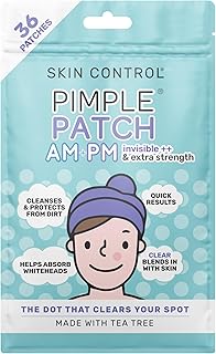 Skin Control Pimple Patch AM and PM Mixed Pack, 36 Acne Patches For Day & Night Use