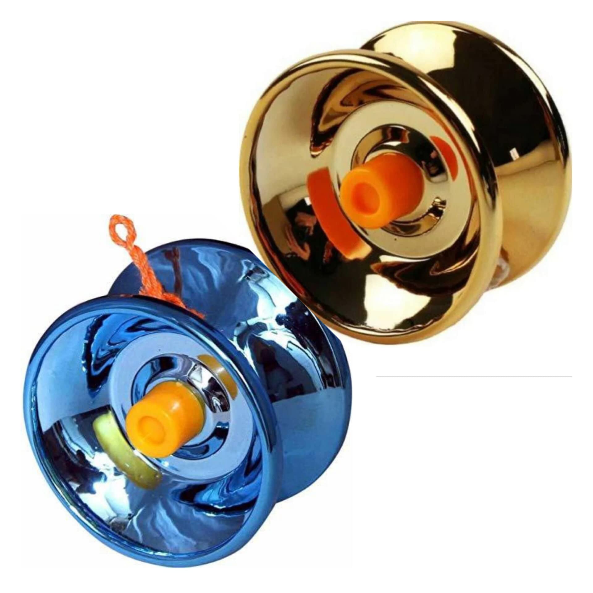 MECDOIT International Fine Quality high Speed Plastic YoYo Spinner Toy (Gold+Blue)