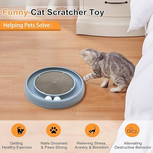 Miniatura 4 de Juguete interactivo para gatos de interior, tabla de rascar para gatos y juego de ejercicios para adultos aburridos en interiores y estimulación
