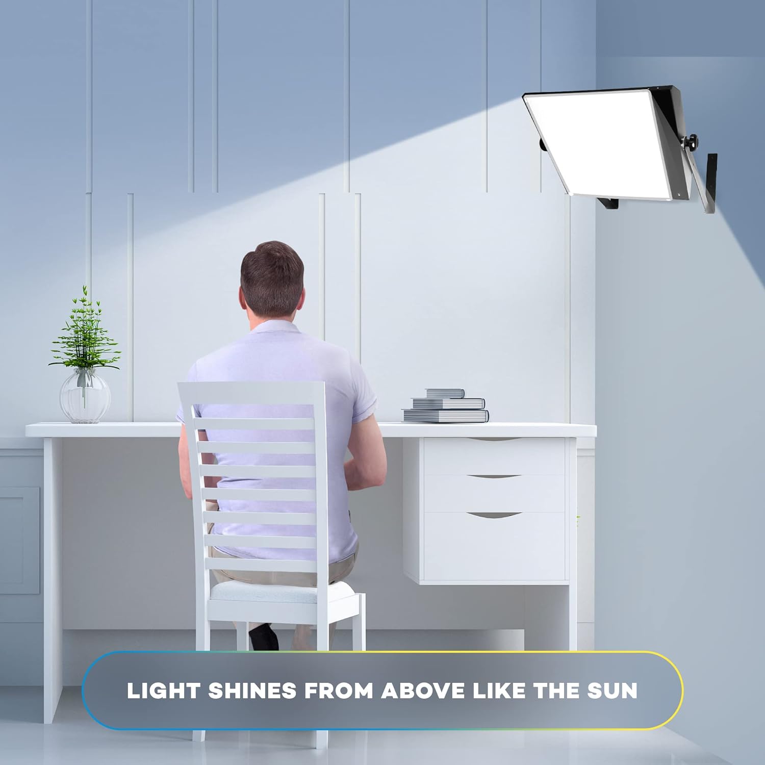 Light Therapy Light Box - Wall Mountable Sunlight lamp - 10,000 LUX, Pack of 1 : Health & Household