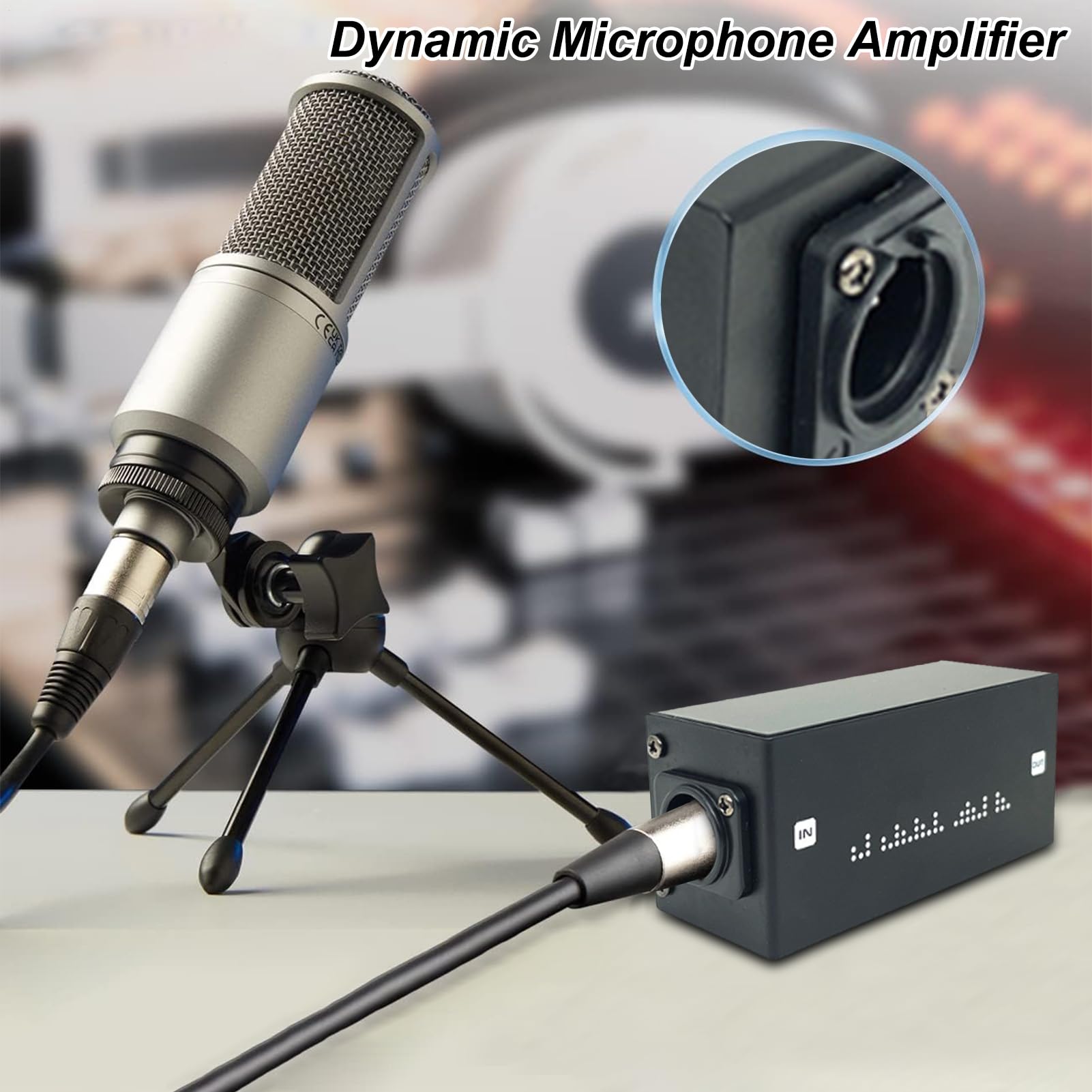 Audio Signal Preamplifier - Active Booster Device, Lossless Sound Amplifier Unit, Noise Reduction Processor | Podcast Vocal Recording Streaming Setup, Studio Broadcast Voice Enhancement Equ