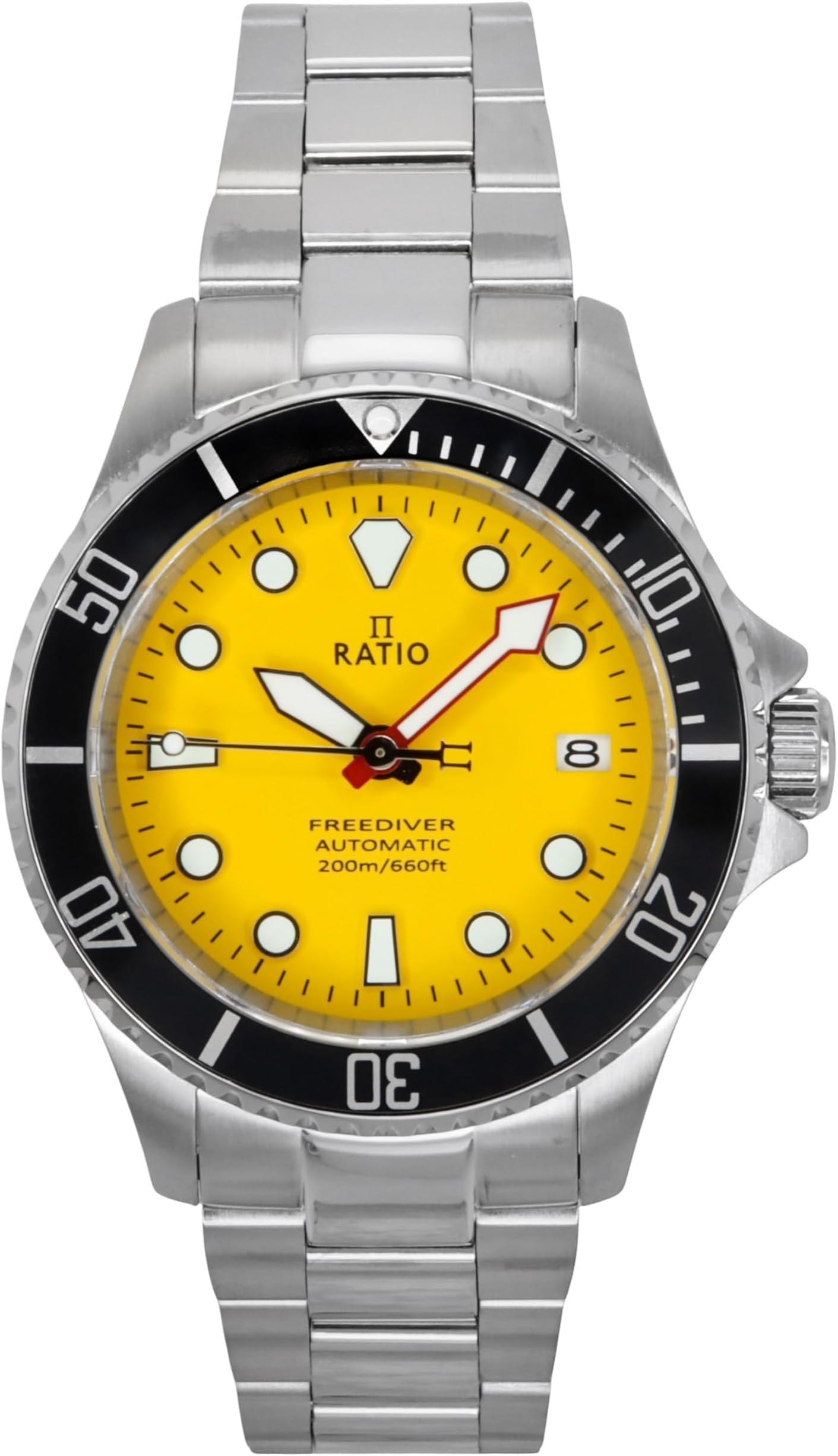 RATIO FreeDiver Sapphire Crystal Diver Watch Japanese Automatic Movement Dive Watch 200m Water Resistant Diving Watch