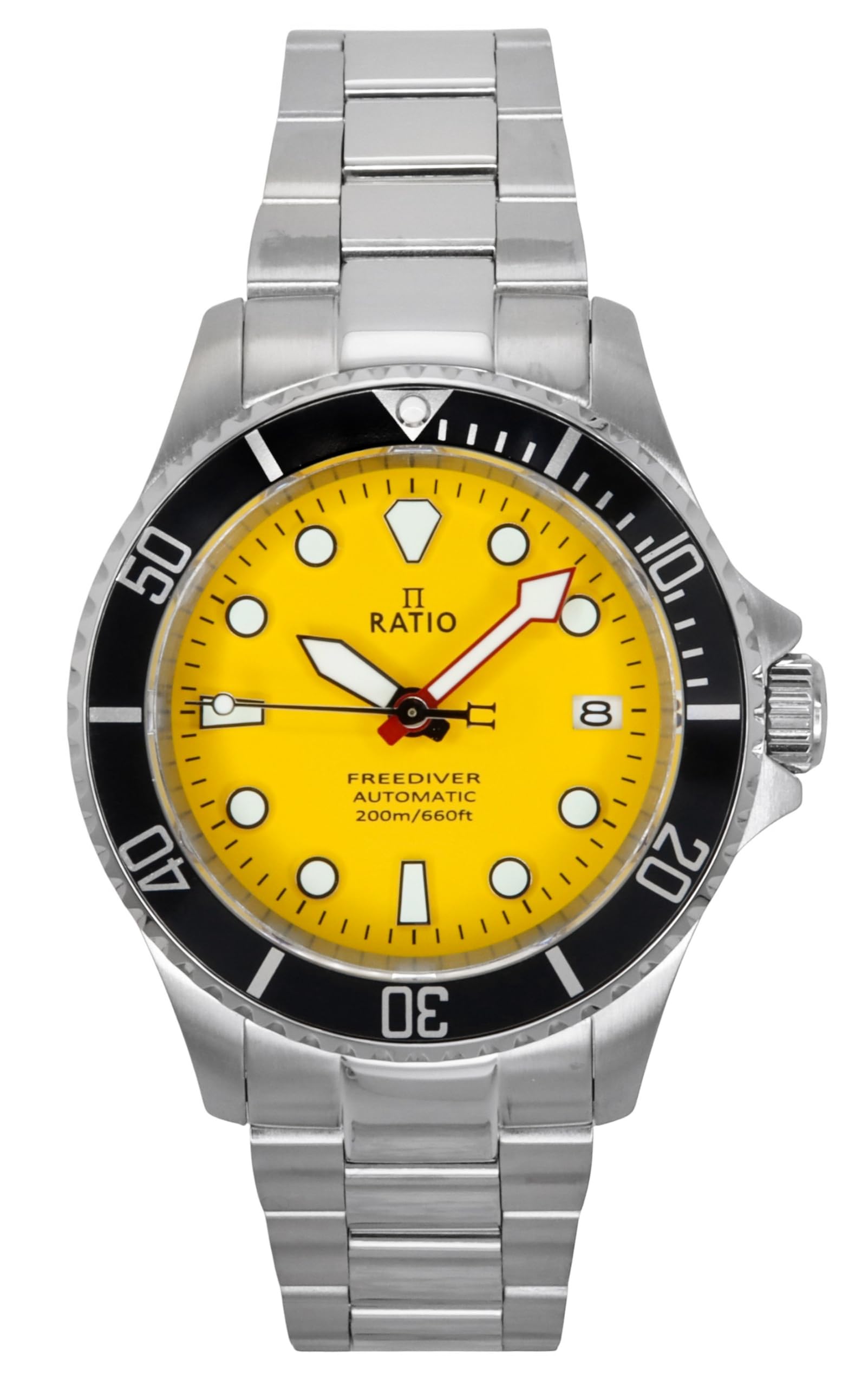 RATIO FreeDiver Sapphire Crystal Diver Watch Japanese Automatic Dive Watch 200m Water Resistant Diving Watch for Men