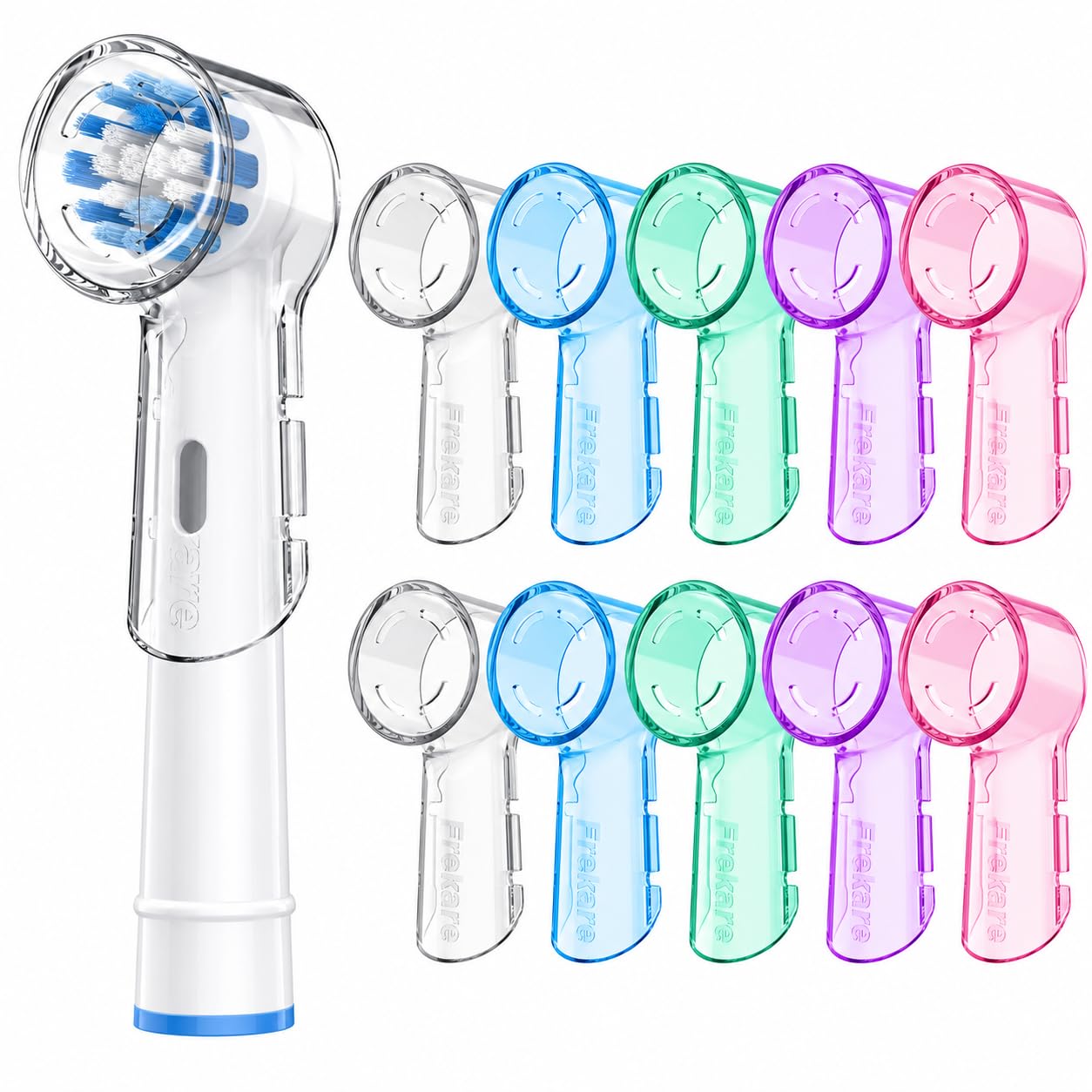 View 1 of 10 Pack Toothbrush Covers Caps Compatible with Oral B iO Series, Pro 1000
