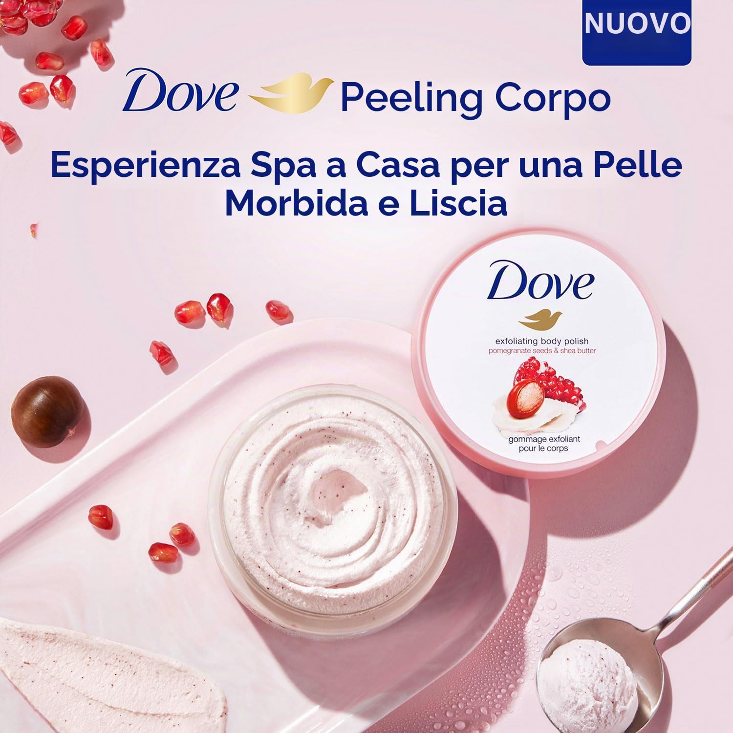 DOVE Scrub esfoliante per il corpo al melograno