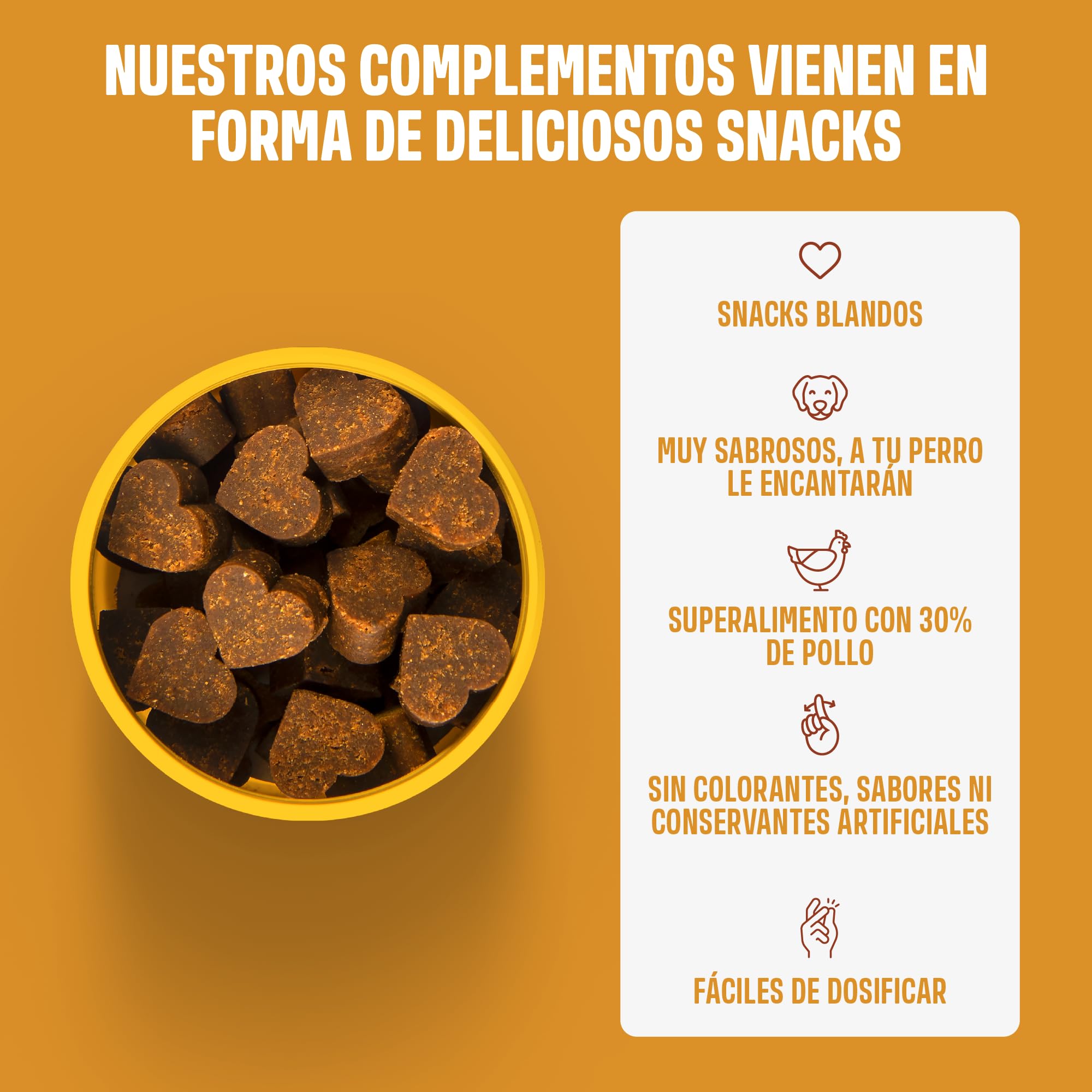 ivvi Cardio para Perros – 60 Snacks Blandos con L-carnitina, taurina, L-arginina, magnesio, Aceite de salmón, Bayas de espino Blanco y Granada – función cardíaca, energía y vitalidad – con Pollo